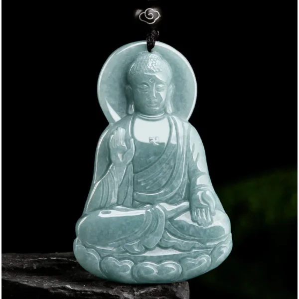 Natural Jade Buddha Pendant Necklace
