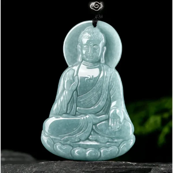 Natural Jade Buddha Pendant Necklace