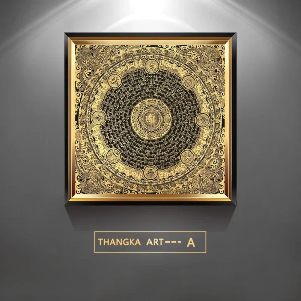 Tibetan Buddha Thangka Canvas Wall Art