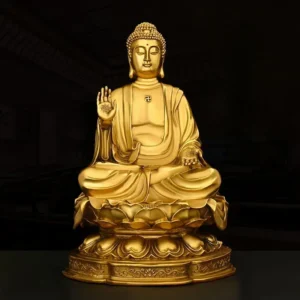 Premium Copper Shakyamuni Buddha Statue Home