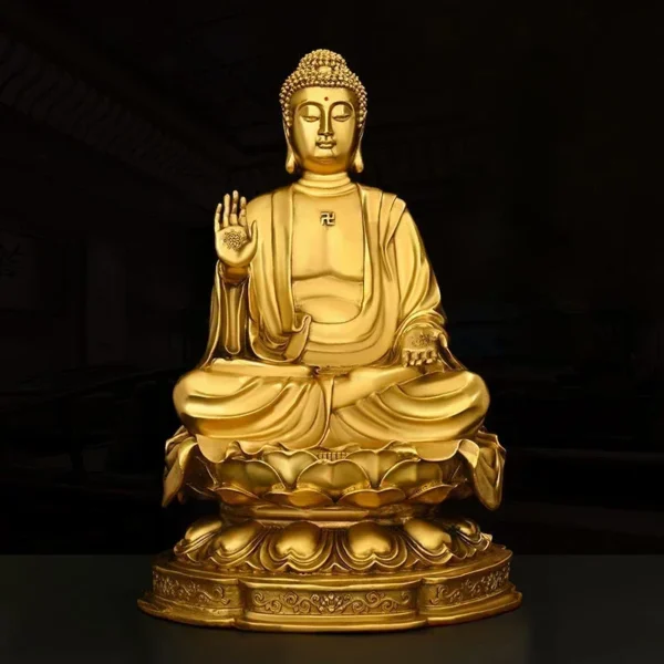 Premium Copper Shakyamuni Buddha Statue Home