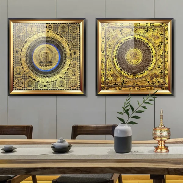 Tibetan Buddha Thangka Canvas Wall Art
