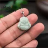 Sterling Silver Jade Maitreya Buddha Pendant