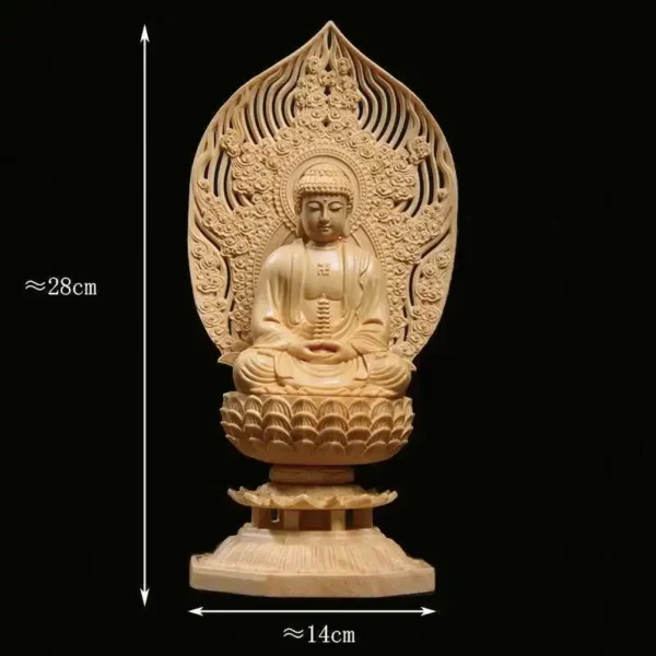 Solid Wood Buddha Statue Home Decoration