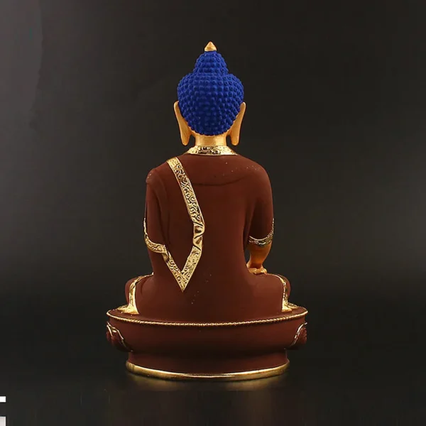 Bronze Plated Shakyamuni Buddha Statue Resin