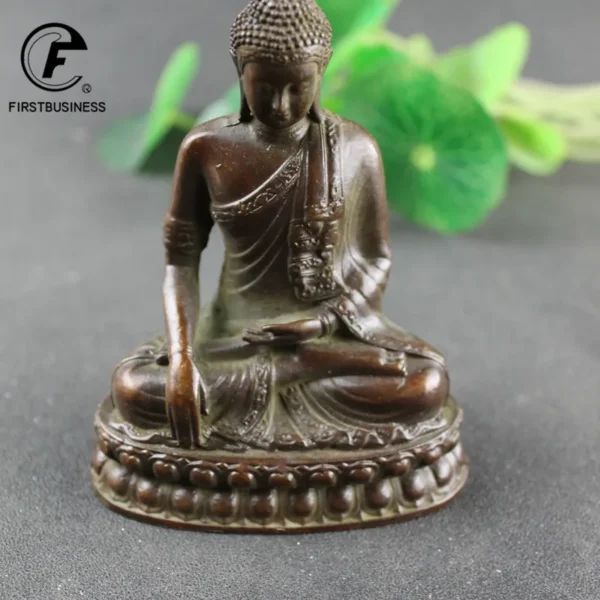 Handmade Brass Shakyamuni Buddha Statue Incense Burner