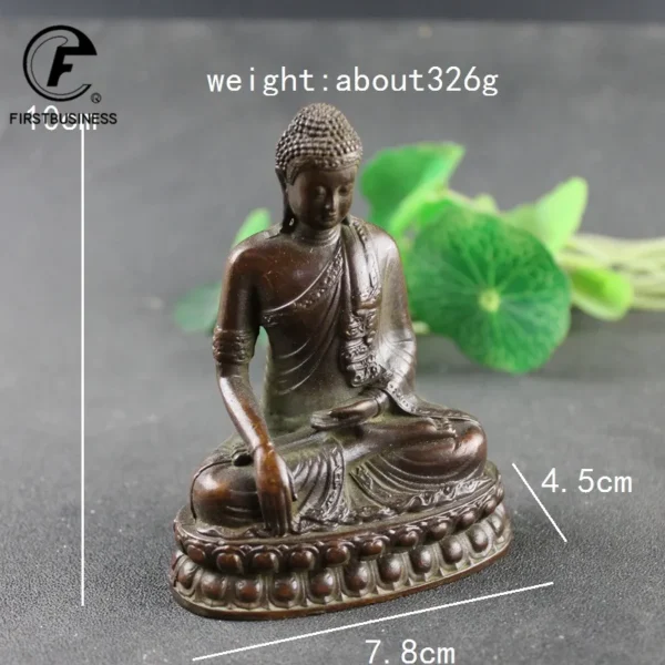 Handmade Brass Shakyamuni Buddha Statue Incense Burner