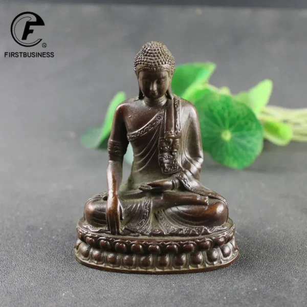 Handmade Brass Shakyamuni Buddha Statue Incense Burner