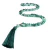 Natural Green Onyx Buddhist Mala Necklace