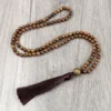 Natural Green Onyx Buddhist Mala Necklace