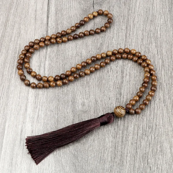 Natural Green Onyx Buddhist Mala Necklace