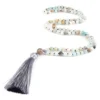 Natural Green Onyx Buddhist Mala Necklace