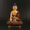 Bronze Plated Shakyamuni Buddha Statue Resin