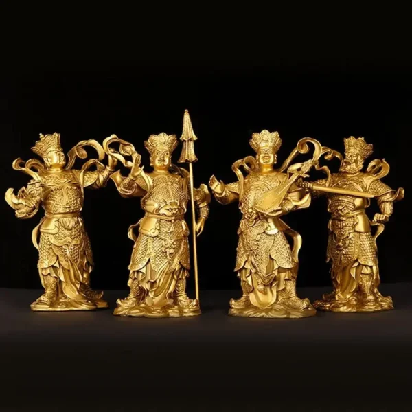 Four Heavenly Kings Copper Buddha Statues