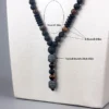 Buddha Head Tiger Eye Lava Stone Necklace