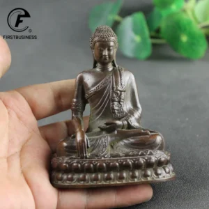 Handmade Brass Shakyamuni Buddha Statue Incense Burner