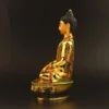 Large Gold Tibetan Buddha Statue Incense Burner