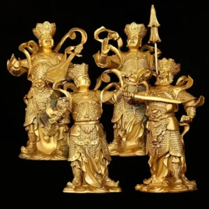 Four Heavenly Kings Copper Buddha Statues